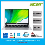 Acer Notebook Swift 3, 14.0'', SF314-59-70M2 (Pure Silver) i7-1165G7 + ACER Backpack