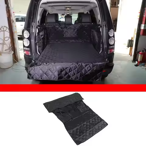For Land Rover Discovery 4 LR4 2010-2016 Oxford Cloth Black Car Trunk Pet Seat Cover Pet Transport P