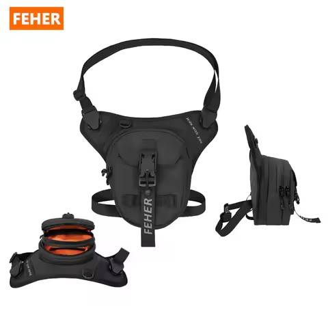 FEHER Motorcycle Thigh Bag Waterproof Unisex Multi-Functional Tear-resistant Motorbike Leg Bag Expan