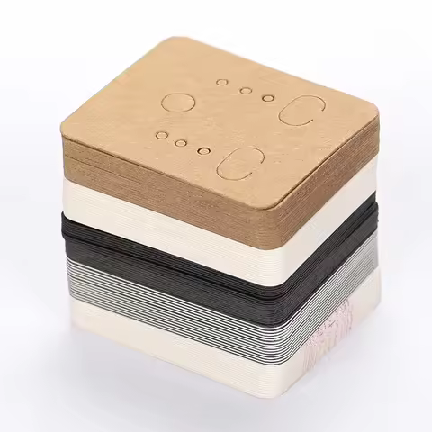 50pcs/lot 3.8x4.8cm Solid Kraft Paper for Jewelry Display Packing