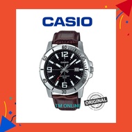 MTP-VD01L-1B/2B/1C/7C CASIO ORIGINAL GENT'S ANALOG DATE LEATHER WR50M MTPVD01L
