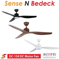 DC-159 Acorn DC Fan | 40 and 52 Inch | Tri-color Light or No Light | Remote Control | 2 Years Warran