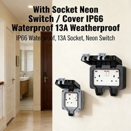 Waterproof Cover 13A Socket IP66 Switch Wall Single Neon Double Cover