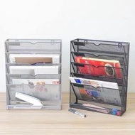 KF items 0422: 五層金屬鐵網文件架/網格置物雜誌架 5 layers metal documents rack/ magazine storage rack