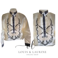 Modern Barong Tagalog for men with black lining