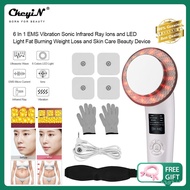 CkeyiN 6 in 1 Ultrasound Cavitation EMS Body Slimming Massager Lip Fat Burner Machine Galvanic Infra