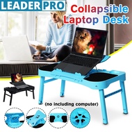 blue/black Folding Study Table Bed Desk Collapsible Laptop Desk with Mouse Pad and USB Cooling Fan Collapsible laptop desk