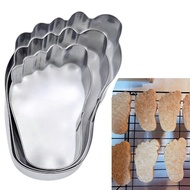 Stainless Steel Cake Mold Foot Shape 3-Piece Set Cake Baking Mold Fun Creative Baking Tool 68j13