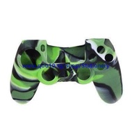 Flexible Soft Silicone Protective Skin Case For Sony PlayStation 4 PS4 Controller Camouflage Green