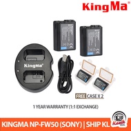 Sony NP-FW50  FW 50 Compatible Kingma Dual Battery Pack + Charger Sony Camera Battery A6300 A6000 A5