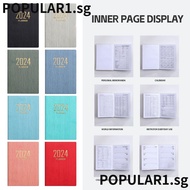 POPULAR 2024 Agenda Book, Pocket A7 Diary Weekly Planner, Mini with Calendar Notebooks School Office