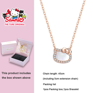 สร้อยข้อมือแฟชั่นลาย Hello Kitty จาก Sanrio ของแท้ 100% สำหรับเด็กผู้หญิง ผลิตจากเครื่องประดับเงิน S