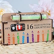TUZELIYA Original 16th Birthday Money Gifts Wood - Duplo Chocolate Bar Gift Box Decoration - Gift Id