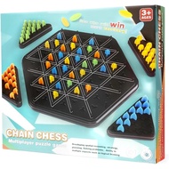 Triangle Chain Strategy Board Game, Geometric Chess Puzzle Games, Chain Triangle Chess Game with Rub