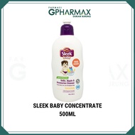 SLEEK BABY CONCENTRATE BOTTLE, NIPPLE &amp; ACCESSORIES CLEANSER 500ML