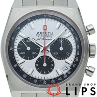 真力時 Chronomaster Revival El Primero A384 腕錶 03.A384.400/21.M384，附錶盒、保固卡，不鏽鋼材質，男士腕錶，白/黑配色，拋光處理，成色極佳 [