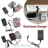 FAYSHOWS Lithium Battery Charger, Universal Overload Protection Dual-head Charger, 18/21V/24V Lithiu
