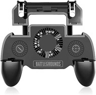 Sahe World - Mobile Gamepad | PUBG Mobile Controller | Cooling Fan | 180° Flip Design | Aim and Shoot Trigger | Metal Trigger | iOS &amp; Android 4.7-6.5" Mobile Phones Compatible | 4000mAh Power Bank