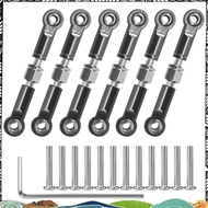 6Pcs Adjustable Metal Linkage Pull Rod Front /Rear Servo Link for Wltoys A949 A959 A969 A979 K929 RC