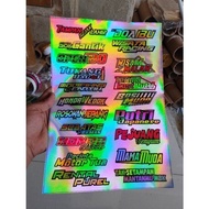 Racing Word Sticker Pack Racing Stickers Hologram Stickers Word Stickers