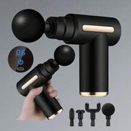 Rechargeable Portable Muscle Massage Gun - With 4 Massage Heads, LCD Display, And 6 Adjustable Speed