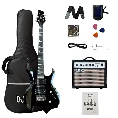 Electric Guitar with Speaker Amplifier Guitar Performance Special Set Alien Guitar Practice