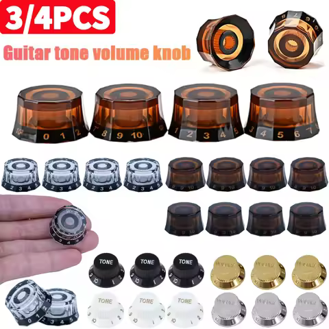 3/4Pcs Electric Guitar Speed Control Knobs Lampshade Shape For EPI LP St Sq PRS Guitar Musical Instr