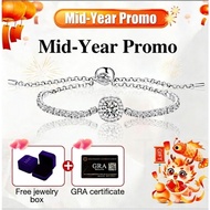 LOZT Moissanite Tennis Bracelet for Women 925 Silver Charm Bracelet Diamond