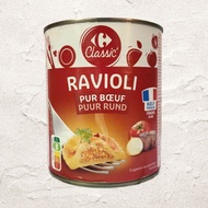 CLASSIC < LARGE CAN 800g > RAVIOLI NOODLES with FRENCH Beef CARREFOUR Beef Ravioli with Vegetable Sa