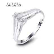 AURORA ITALIA Aurora Scala Ring 925 Sterling Silver 18K White Gold Plated