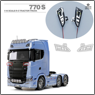 Uyang โคมไฟสปอตไลต์ด้านหน้า LED 2ชิ้นสำหรับ1/14 Tamiya RC รถดัมพ์บรรทุก SCANIA 770S 6X4 56368 8X4อุป