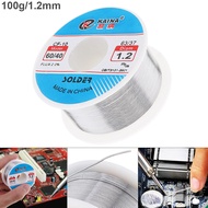 60/40 100g 1.2mm Tin Fine Wire Core 2% Flux Welding Solder Wire with Rosin and Low Melting Point for