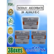 3BOXES 24 ALKALINE C SODIUM ASCORBATE 100 CAPSULES AUTHENTIC