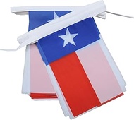 AZ FLAG Texas 6 Meters Bunting Flag 20 Flags 9'' x 6'' - Texan US State String Flags 15 x 21 cm