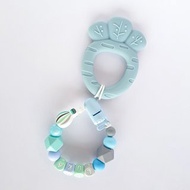 LUKA 熱氣球 珊瑚藍胡蘿蔔固齒器 / 客製化奶嘴鏈