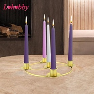 [Lohobby] Advent Ring Candle Holder Advent Wreath Ring for Party Festival Living Room