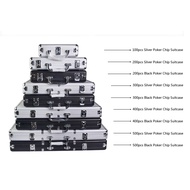 Casino Chips Case Capacity Suitcase Texas Poker Chips High Quality Aluminum Silver Black Box Gamblin