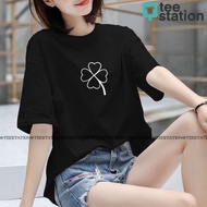 KATUN TEE STATION CUTE LOVE LEAF T-SHIRT FASHION WOMEN'S PREMIUM COTTON DISTRO SHORT SLEEVE JUMBO PL