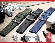 🇭🇰 Free Shipping 🏃‍♂️ HEAVY DUTY (4mm厚) 尼龍錶帶 20mm 21mm 22mm 23mm 24mm THICK NYLON WATCH BANDS PANERA