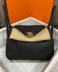 全我新 黑金扣 Hermes Lindy 26 Noir 