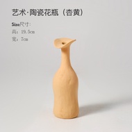 cod Ceramic Garlic Vase Home Hotel Soft Decoration Morandis Hand Pinched Vase Creative Furniture Nor