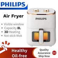Philips 8L Air Fryer Large Capacity Home Smart Non-stick layer Fryer Mesin Goreng Tanpa Minyak air fryer oven