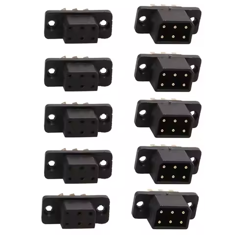 5Pairs MX6 MX10 Pins VTOL Servo Connectors Fast Connect Male Female Plugs Model Accessories Rudder A