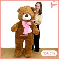 ตุ๊กตาหมีเท็ดดี้แบร์ teddy bear 60/100/150cm ตุ๊กตาหมียักษ์ ตุ๊กตาหมีขน ขนนุ่ม ตัวนิ่ม ดูในวีดีโอได้