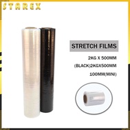 INDUSTRY STRETCH FILM WRAP TRANSPARENT/BLACK