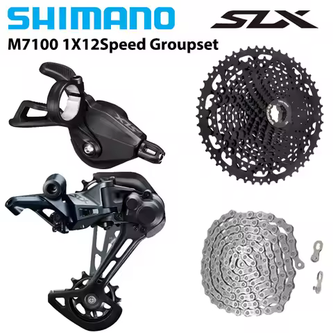SHIMANO Deore SLX M7100 1X12S Groupset Shift Lever Rear Derailleur M6100 Chain SUNSHINE HG Cassette 