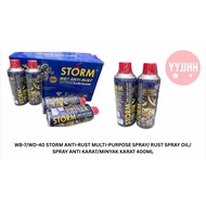 WB-7/WD-40 STORM ANTI-RUST MULTI-PURPOSE SPRAY/ RUST SPRAY OIL/SPRAY ANTI KARAT/MINYAK KARAT 400ML