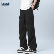 ZEKE B0048 Waterproof Cargo Pants Seluar Panjang Kerja Lelaki Pocket Plain Men's Trouser Tactical Pa