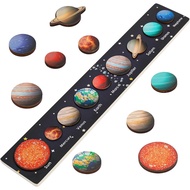 Solar System Puzzle for Kids 3-6, Wooden Space Toys, Planets for Kids, Preschool Learning Activities