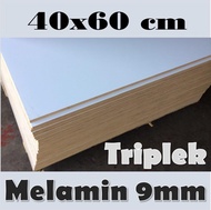 Triplek Melamin 9mm 40x60 cm Custom Triplek Putih Doff 9mm